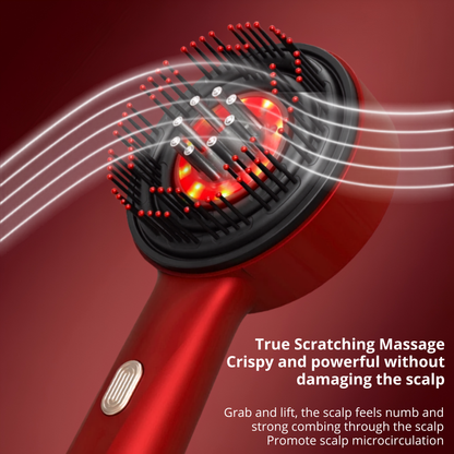 3-in-1 Hair Scalp Brush — Massage, Red Light & Serum