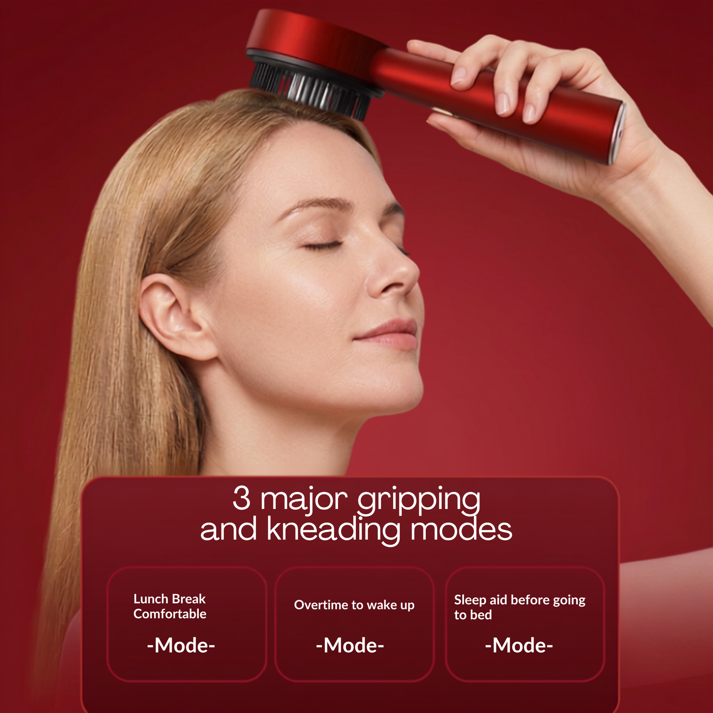 3-in-1 Hair Scalp Brush — Massage, Red Light & Serum